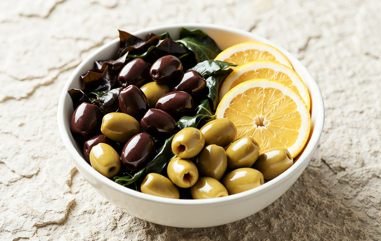 Terveellisiä raaka-aineita kattauksessa